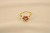 Anillo De Flor Con Perla