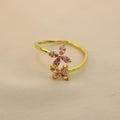 Anillo De Flor Doble Rosa