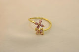 Anillo De Flor Doble Rosa