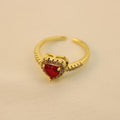 Anillo De Corazón Rojo