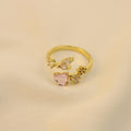 Anillo De Corazón Con Flores