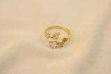 Anillo De Corazón Con Flores