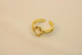 Anillo De Trébol Con Perla