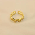 Anillo Doble ZigZag Con Zirconias