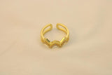 Anillo Doble ZigZag Con Zirconias
