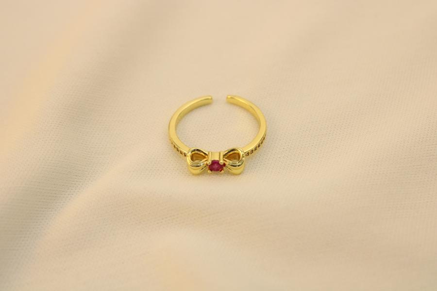 Anillo De Lazo Rosa
