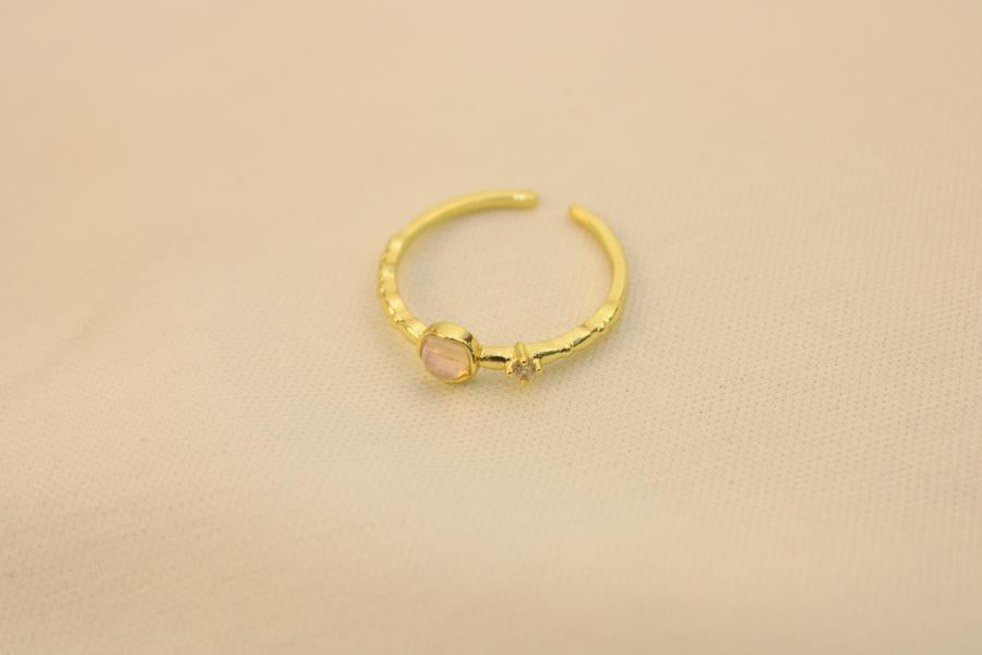 Anillo De Perla Rosa