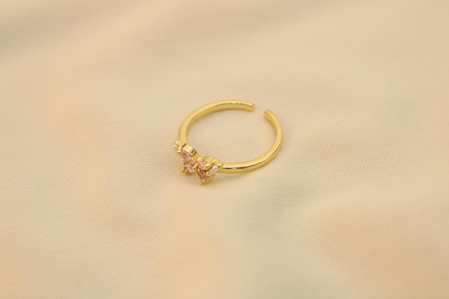 Anillo De Mariposa Rosa