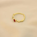 Anillo De Corazón Rojo