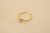 Anillo De Corazón Rosa Perla