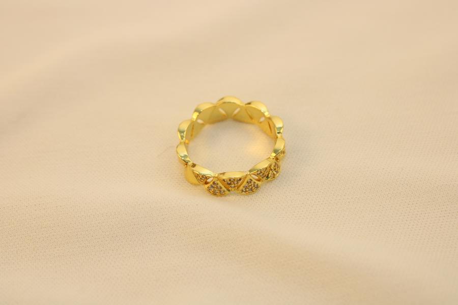 Anillo Chunky Triángulos Brillantes
