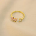 Anillo De Mariposa Rosa