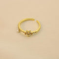 Anillo De Flor Brillante Y Perla