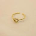Anillo De Corazón Brillante