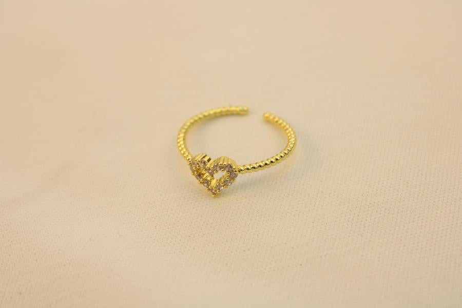 Anillo De Corazón Brillante