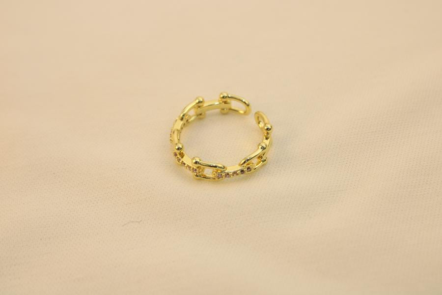 Anillo De Eslabones Brillantes