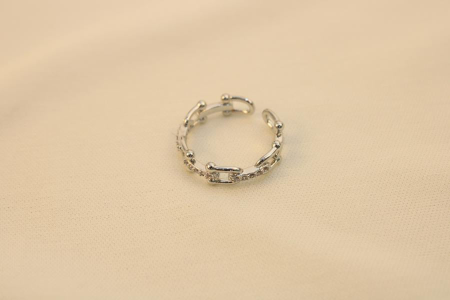 Anillo De Eslabones Brillantes