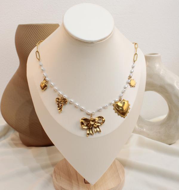 Cadena De Acero Con Charms