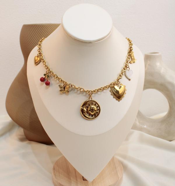 Cadena De Acero Con Charms
