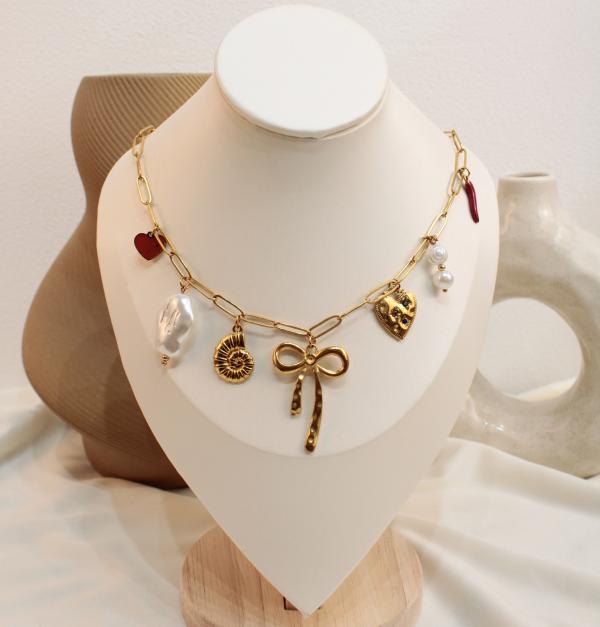 Cadena De Acero Con Charms