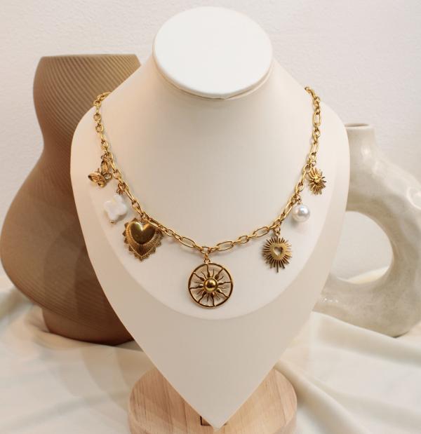 Cadena De Acero Con Charms