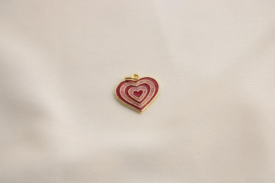 Charm / Dije De Corazón De Colores Brillante