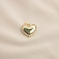 Charm / Dije De Corazón Con Borde Brillante