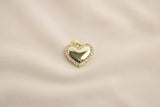 Charm / Dije De Corazón Con Borde Brillante