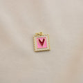 Charm / Dije De Carta Corazón
