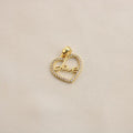 Charm / Dije De Corazón LOVE Brillante