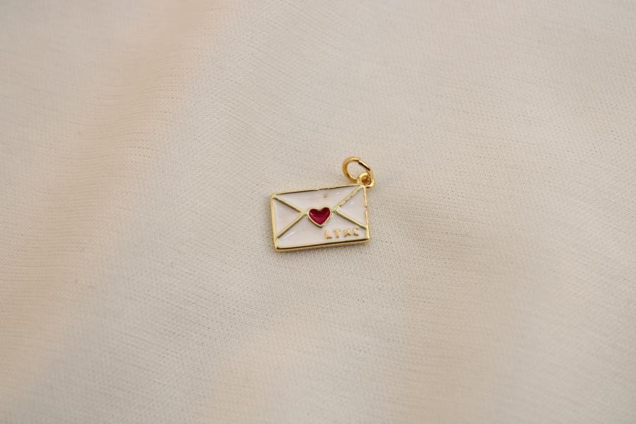 Charm / Dije De Carta Corazón