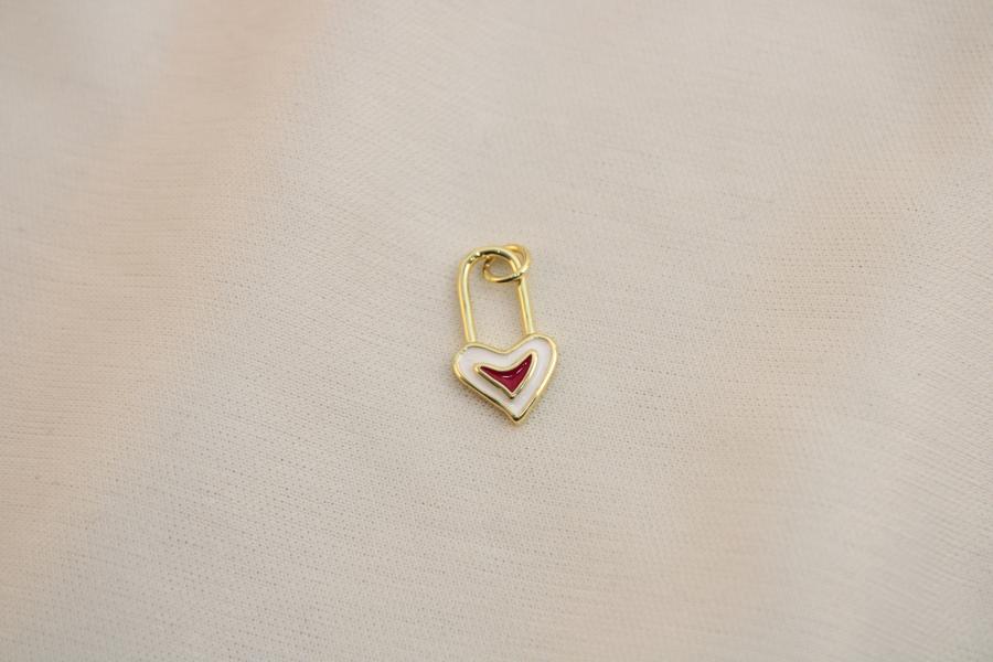 Charm / Dije De Candado Corazón