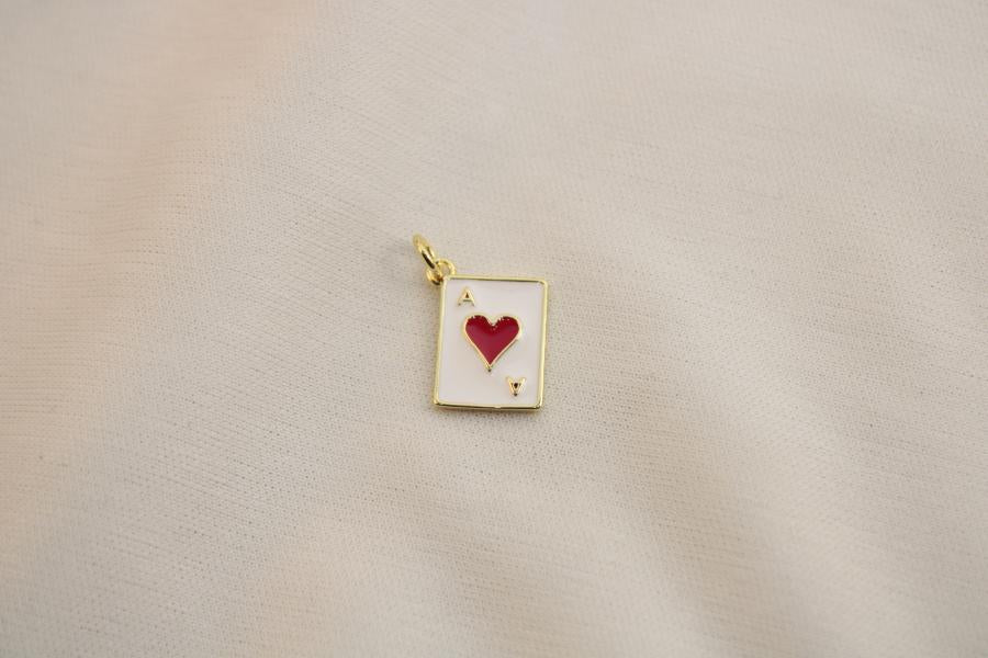 Charm / Dije De Carta Corazones