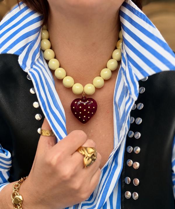 Cadena De Chicle Dije Corazón De Chispas