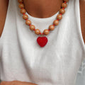 Cadena De Chicle Dije Corazón Brillante