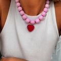Cadena De Chicle Dije Corazón Brillante