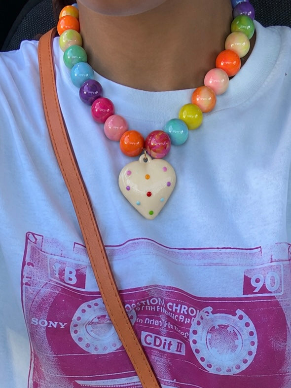 Cadena De Chicle Dije Corazón Chipas