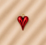 Charm / Dije De Corazón Rojo Perlado