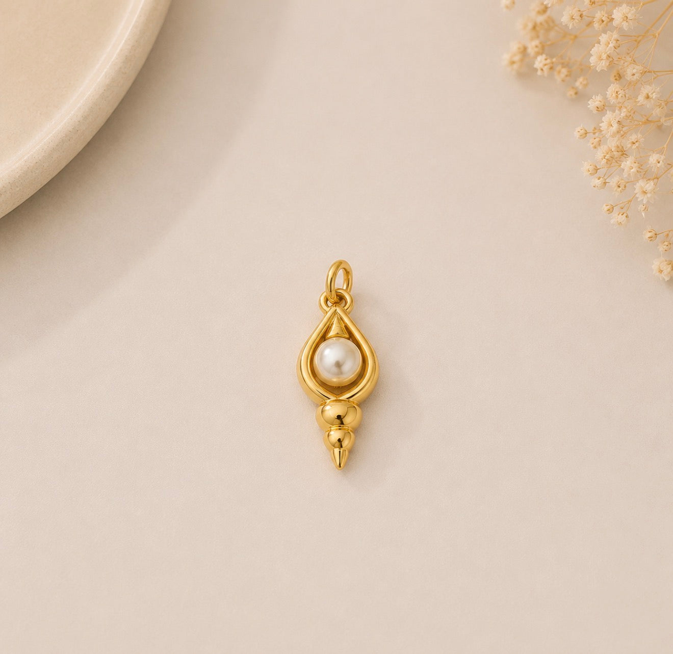 Charm / Dije De Concha Con Perla