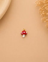 Charm / Dije De Hongo Blanco Con Rojo