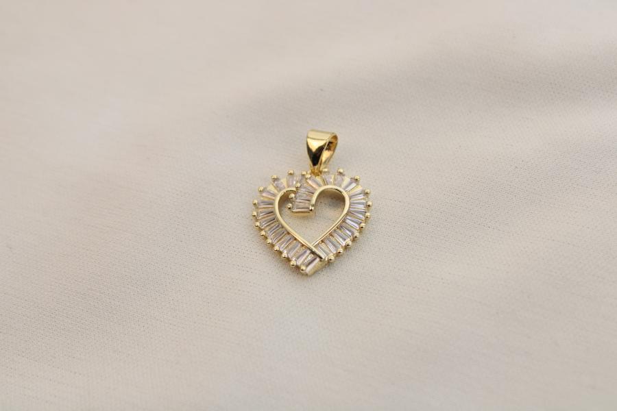 Charm / Dije De Corazón Con Zirconia