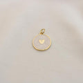 Charm / Dije De Placa Blanco De Corazón