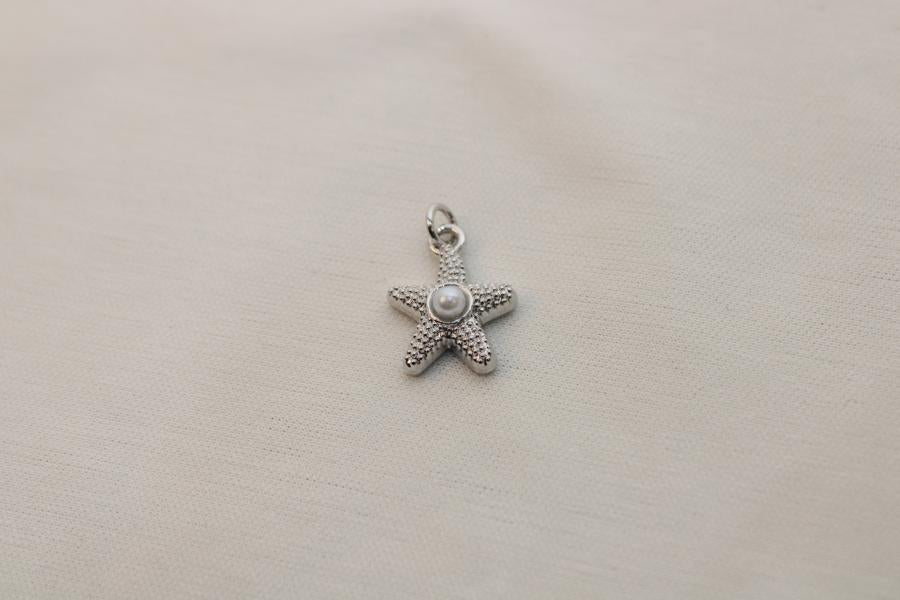Charm / Dije De Estrella De Mar Con Perla