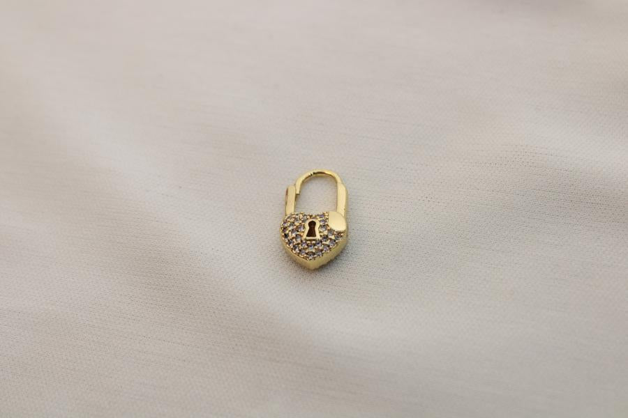 Charm / Dije De Candado Forma De Corazón
