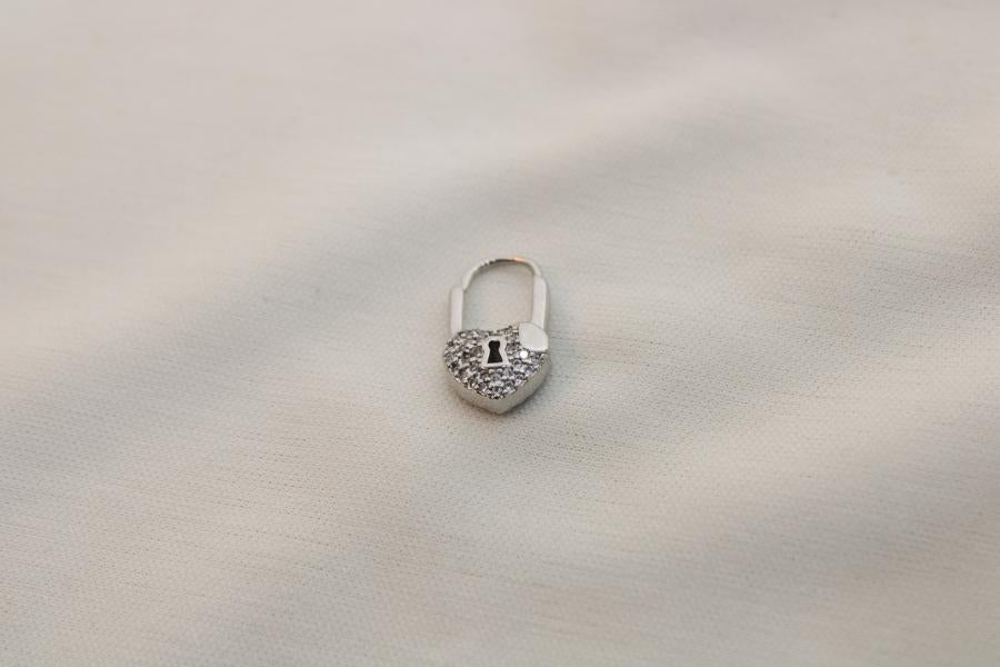 Charm / Dije De Candado Forma De Corazón