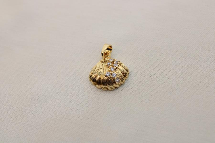 Charm / Dije De Concha Con Brillos