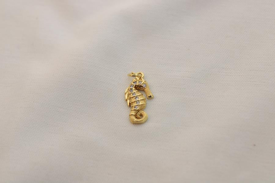 Charm / Dije De Caballito De Mar Con Zirconia