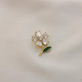 Charm / Dije De Flor Con Zirconia Blanca