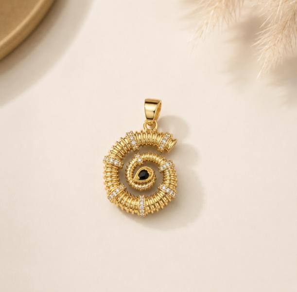 Charm / Dije De Espiral con zirconia