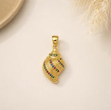 Charm / Dije De Concha Con Zirconia De Colores